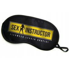 Маска на глаза с надписью Sex Instructor БДСМ Boss series Opaska na oczy