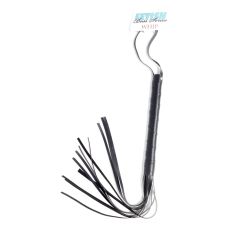 Флоггер БДСМ из искусственной кожи черного цвета длина Fetish Boss Series 500 мм