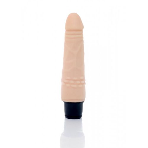 Вибратор реалистичный из киберкожи телесного цвета Boss series Wibrator Storm