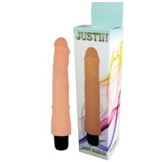 Вібратор реалістичний тілесного кольору з кібершкіри BOSS Cyberskin-JUSTIN