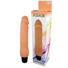 Реалістичний вібратор тілесного кольору BOSS Cyberskin-ADAM 7 режимів вібрації