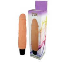 Вибратор реалистичный телесного цвета из киберкожи BOSS Cyberskin - TIM