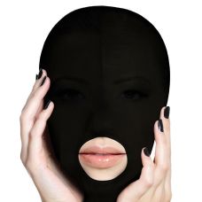 Маска с прорезью для рта БДСМ черного цвета Ouch Subversion Mask Dark Black