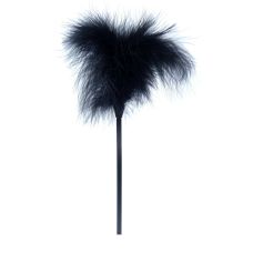 Щекоталка с черными перышками для постельных шалостей Boss Feather Tickler Black