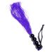 Флогер силіконовий фіолетового кольору з чорною кулястою ручкою BOSS of TOYS Fetish Boss Series Whip 14