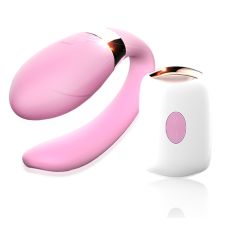 Вибромассажер пульсатор для пар с пультом ДУ розового цвета BOSS of TOYS Boss Series V Vibe 