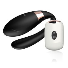 Вибромассажер пульсатор для пар с пультом ДУ черного цвета BOSS of TOYS Boss Series V Vibe 