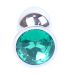 Анальная пробка S серебристого цвета с кристаллом зеленого цвета BOSS of TOYS Jewellery plug   Анальная пробка S серебристого цвета с кристаллом зеленого цвета BOSS of TOYS Jewellery plug