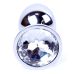 Анальная пробка с камешком серебристого цвета Boss of toys Boss Series Jewellery plug размер S Анальная пробка с камешком серебристого цвета Boss of toys Boss Series Jewellery plug размер S