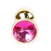 Анальна пробка золотистого кольору з рожевим кристалом BOSS of TOYS Jewellery plug Анальна пробка золотистого кольору з рожевим кристалом BOSS of TOYS Jewellery plug