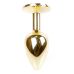 Анальная пробка S золотистого цвета с кристаллом фиолетового цвета BOSS of TOYS Jewellery plug Анальная пробка S золотистого цвета с кристаллом фиолетового цвета BOSS of TOYS Jewellery plug