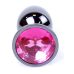 Анальна пробка S сріблястого кольору із кристалом малинового кольору BOSS of TOYS Jewellery PLUG Анальна пробка S сріблястого кольору із кристалом малинового кольору BOSS of TOYS Jewellery PLUG