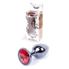 Анальна пробка S сріблястого кольору із кристалом червоного кольору BOSS of TOYS Jewellery PLUG