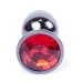 Анальна пробка S сріблястого кольору із кристалом червоного кольору BOSS of TOYS Jewellery PLUG Анальна пробка S сріблястого кольору із кристалом червоного кольору BOSS of TOYS Jewellery PLUG