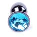 Анальная пробка S серебристого цвета с кристаллом голубого цвета BOSS of TOYS Jewellery PLUG Анальная пробка S серебристого цвета с кристаллом голубого цвета BOSS of TOYS Jewellery PLUG