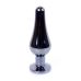 Анальная пробка из нержавеющей стали с малиновым камушком Boss series Plug Jewellery Dark Silver Butt Plug Pink Анальная пробка из нержавеющей стали с малиновым камушком Boss series Plug Jewellery Dark Silver Butt Plug Pink