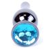 Анальна пробка сріблястого кольору із кристалом блакитного кольору BOSS of TOYS Jewellery BUTT PLUG Анальна пробка сріблястого кольору із кристалом блакитного кольору BOSS of TOYS Jewellery BUTT PLUG