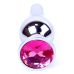 Анальна пробка сріблястого кольору із кристалом рожевого кольору BOSS of TOYS Jewellery BUTT PLUG Анальна пробка сріблястого кольору із кристалом рожевого кольору BOSS of TOYS Jewellery BUTT PLUG