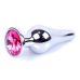 Анальна пробка сріблястого кольору із кристалом рожевого кольору BOSS of TOYS Jewellery BUTT PLUG Анальна пробка сріблястого кольору із кристалом рожевого кольору BOSS of TOYS Jewellery BUTT PLUG