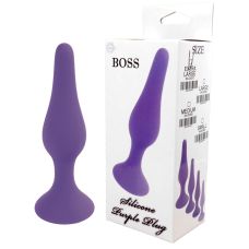 Анальний плаг на присоску фіолетовий силіконовий-великий