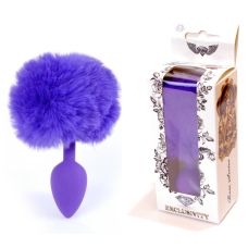 Анальная пробка с хвостом фиолетового цвета S BOSS of TOYS Boss Series PLUG Bunny Tail