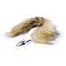 Анальний корок сріблястого кольору з хвостом коричневого кольору Boss Series Boss of toys Fox Tail Brown розмір XL Анальний корок сріблястого кольору з хвостом коричневого кольору Boss Series Boss of toys Fox Tail Brown розмір XL