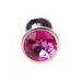 Анальна пробка золотистого кольору з яскраво рожевим камінчиком Boss series Boss of toys Jewellery розмір S Анальна пробка золотистого кольору з яскраво рожевим камінчиком Boss series Boss of toys Jewellery розмір S