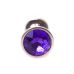 Анальна пробка золотистого кольору з фіолетовим камінчиком Boss series Boss of toys Jewellery розмір S Анальна пробка золотистого кольору з фіолетовим камінчиком Boss series Boss of toys Jewellery розмір S