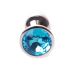 Анальна пробка золотистого кольору з блакитним камінчиком Boss series Boss of toys Jewellery розмір S Анальна пробка золотистого кольору з блакитним камінчиком Boss series Boss of toys Jewellery розмір S