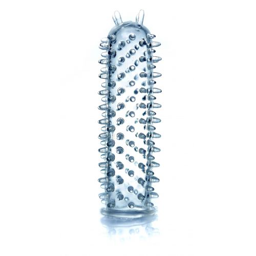 Насадка-презерватив удлинаяющая +1см рельефная с шипами для члена Boss Series Penis Sleeve BS6700008