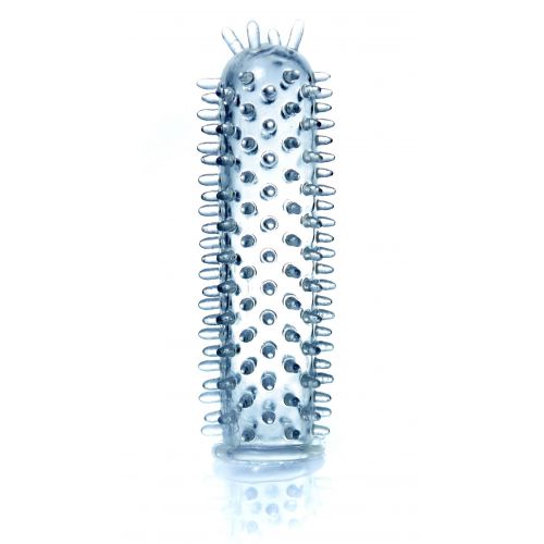 Насадка-презерватив удлинаяющая +1см рельефная с шипами для члена Boss Series Penis Sleeve BS6700008