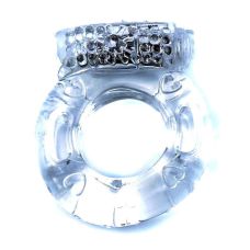 Ерекційне вібро кільце на статевий член зі стимуляцією клітора прозоре BOSS