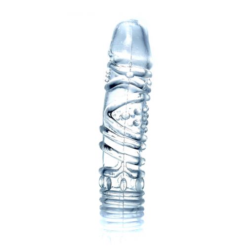 Насадка-презерватив удлинаяющая +1см рельефная с шипами для члена Boss Series Penis Sleeve BS6700052