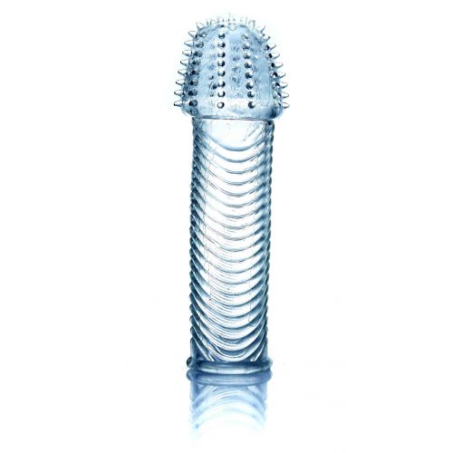 Насадка-презерватив удлинаяющая +1см рельефная с шипами для члена Boss Series Penis Sleeve BS6700053
