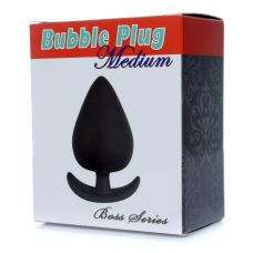 Анальная пробка черного цвета Boss of toys Boss Series Bubble Plug Black размер Medium 