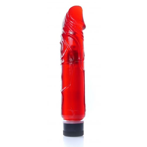Вибратор реалистичный красный Boss Series Juicy Jelly Multispeed длина 22 см, диаметр 4 см