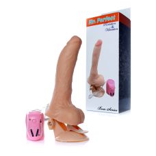 Вибратор на присоске с функцией ротации реалистичный бежевый Boss Series Mr.Perfect