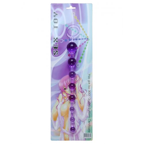 Анальные бусы фиолетовые Jelly Anal Beads