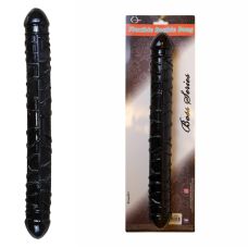 Двухсторонний фаллоимитатор черного цвета Boss Series Flexible Double Dong