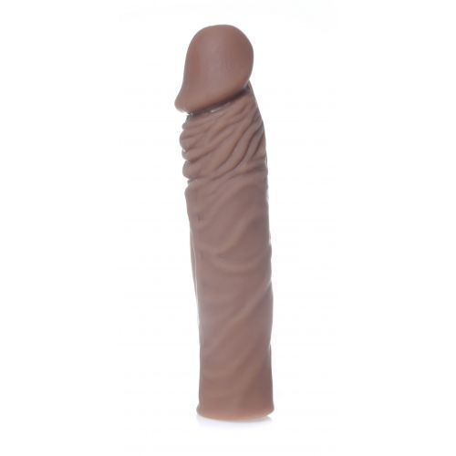 Насадка презерватив удлиняющая +7 см и утолщающая +1 см член Boss Series Perfect Sleeve Mulatto