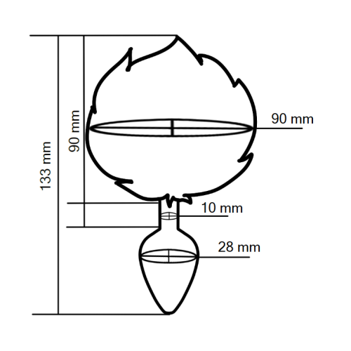 Анальная пробка серебристая медицинская нержавеющая сталь с фиолетовым хвостом EGZO Bunny Tail Plug размер S