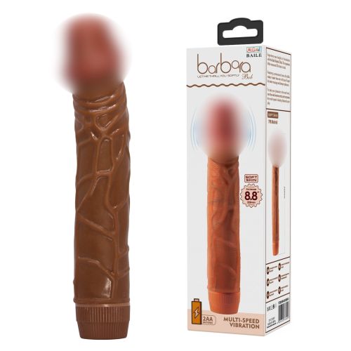 Вибратор реалистичный коричневого цвета LyBaile Barbara Bob