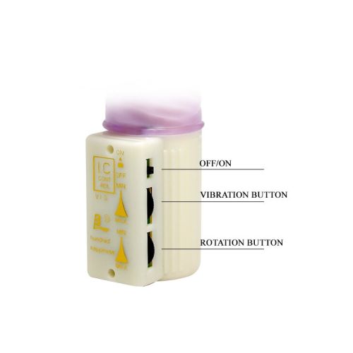 Вибратор с стимулятором клитора и ротацией фиолетовый LYBAILE  Вибратор с стимулятором клитора и ротацией фиолетовый LYBAILE