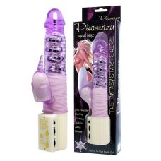 Вибратор с стимулятором клитора и ротацией фиолетовый LYBAILE 