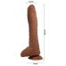 Фаллоимитатор реалистик с рельефной поверхностью на присоске коричневый Baile Beautiful ALEX
