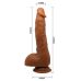 Суперреалистичный фаллоимитатор с мошонкой на присоске коричневый Baile Beautiful JASON