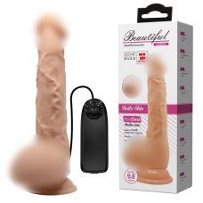Вибратор реалистичный на присоске телесного цвета с пультом ДУ Lybaile Sextoy top penis длина 250 мм 