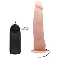 Вібратор на присосці реалістичний тілесний Vibrating Cock