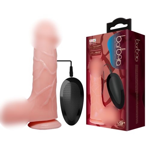 Вібратор реалістичний на присосці тілесного кольору з пультом дистанційного керування LYBAILE BAILE Barbara 