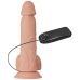 Вибратор реалистичный на присоске телесного цвета с пультом ДУ Lybaile Baile Beautiful Bahamut Vibration длина 218 мм 
